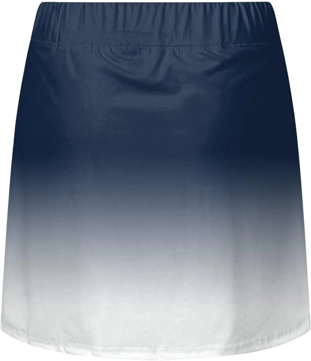 Skorts for Women Fashion Gradient Skirt with Built-in Shorts Summer Gym Athletic Running Skort Vacation Clothes 2025
