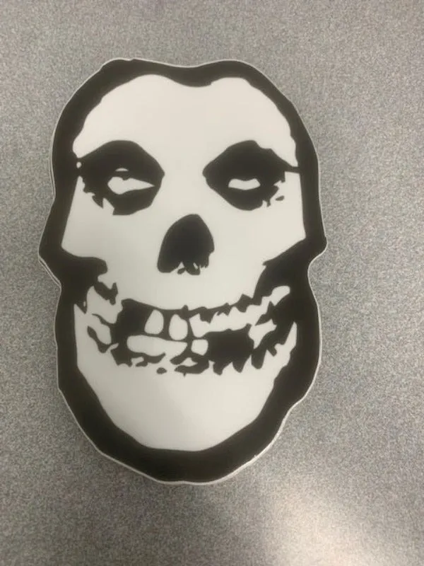 Sticker - Misfits White/Black Skull