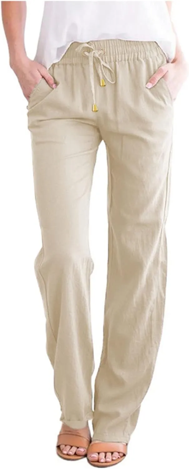 Straight Leg Pants Winter Silk Travel Capris with Pockets Flare Leggings Flare Leggings