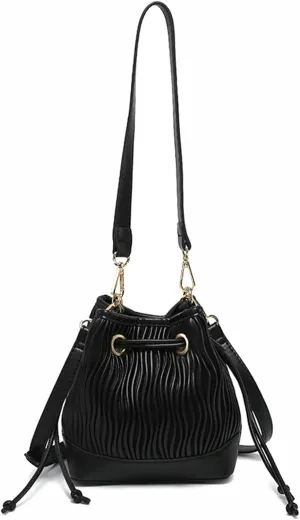 Textured Vegan Bucket Bag - Aruba