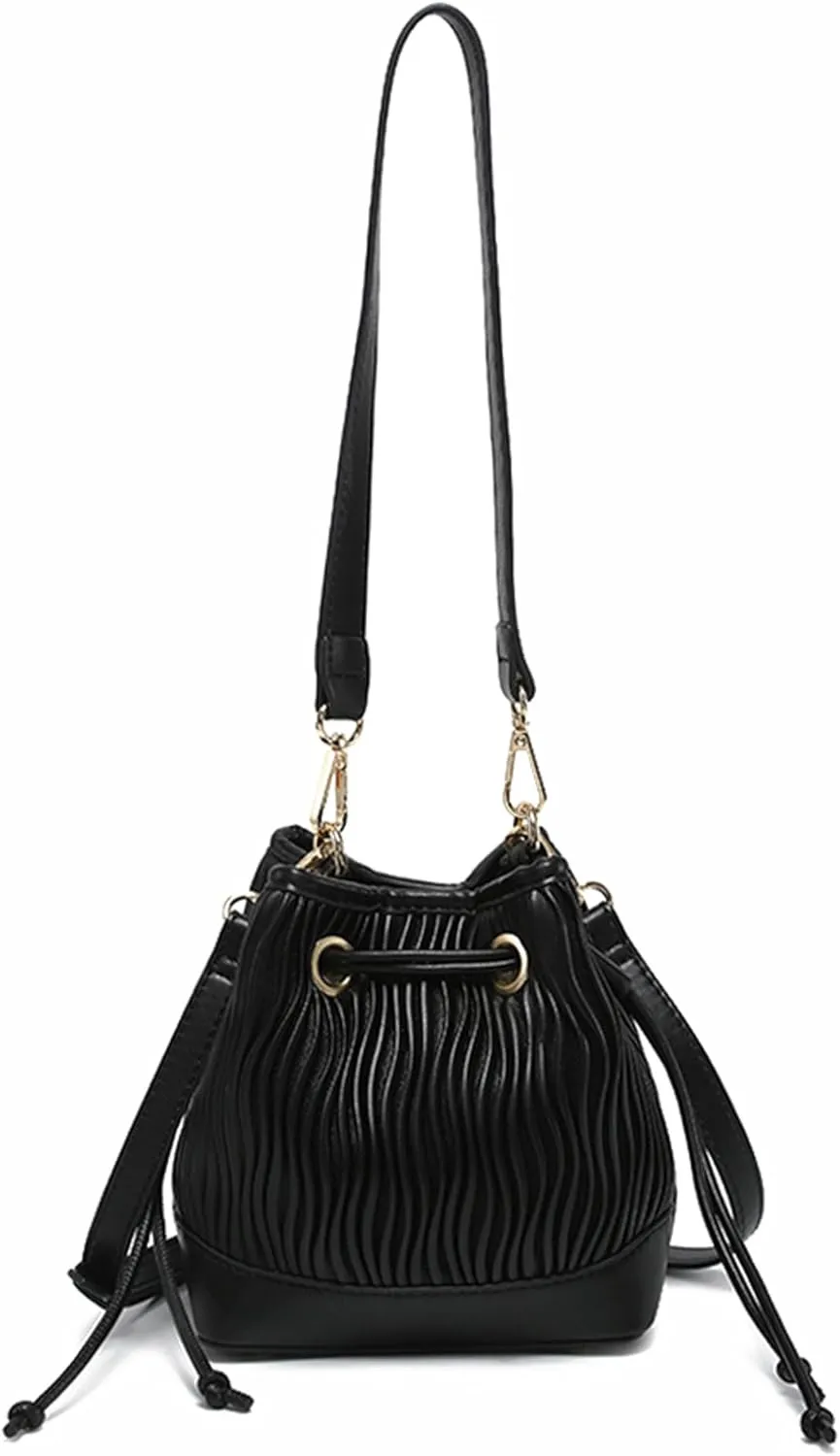 Textured Vegan Bucket Bag - Aruba