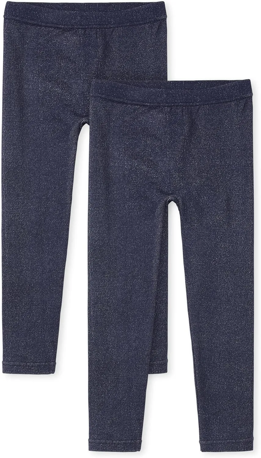 The Children's Place Girls' Fleece Lined Leggings 2 pack