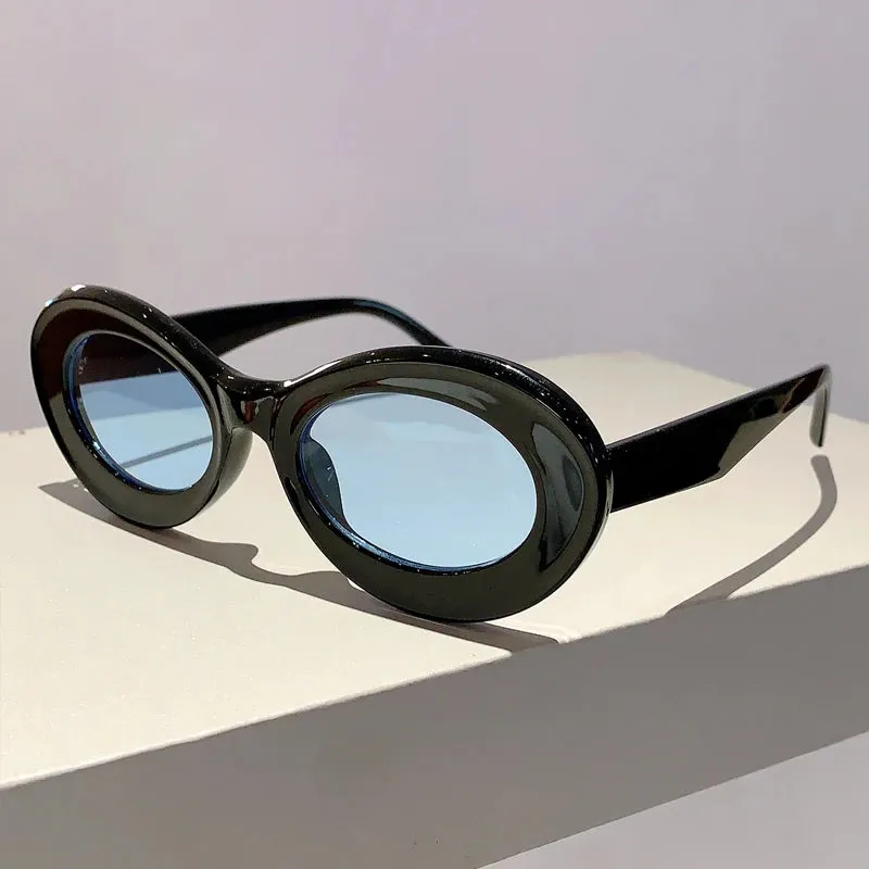VAIGE Retro Chic Oval Sunglasses in Multi-Color & Gradient Options