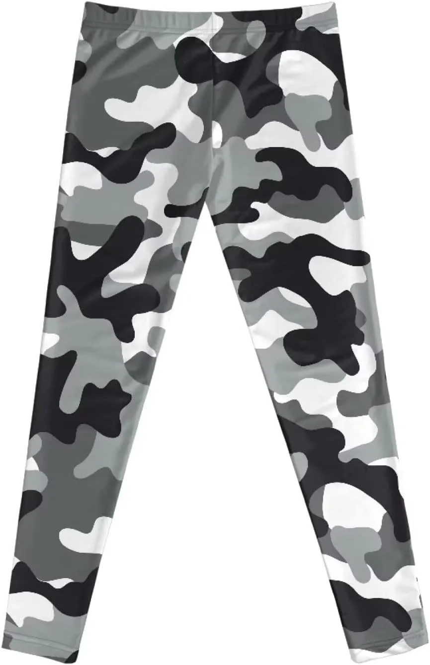 Wanyint Novelty Girls' Yoga Leggings Pants Full Length Athletic Trousers High Waist Tummy Control