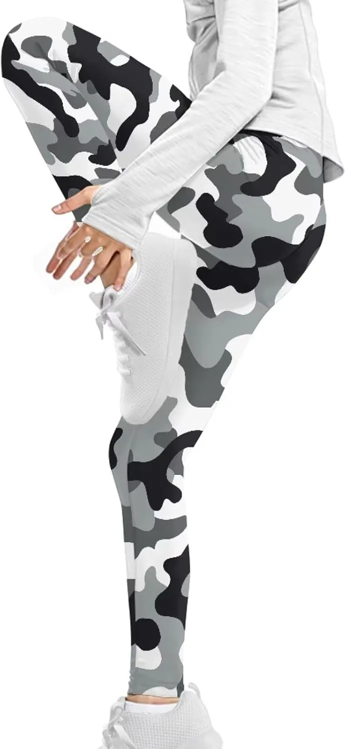 Wanyint Novelty Girls' Yoga Leggings Pants Full Length Athletic Trousers High Waist Tummy Control