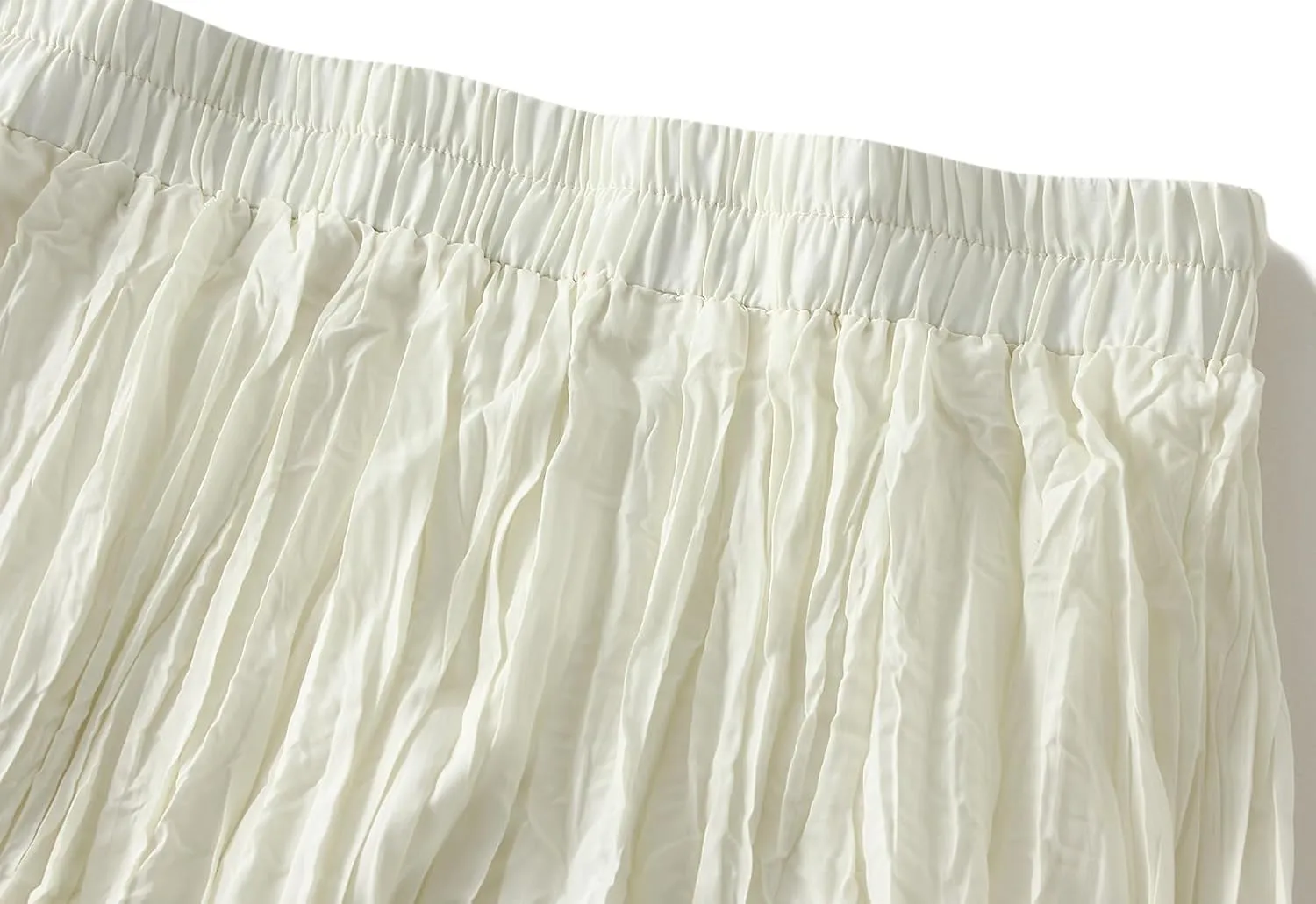 Wellwits Women's Ruched Pleated A Line Midi Skirt