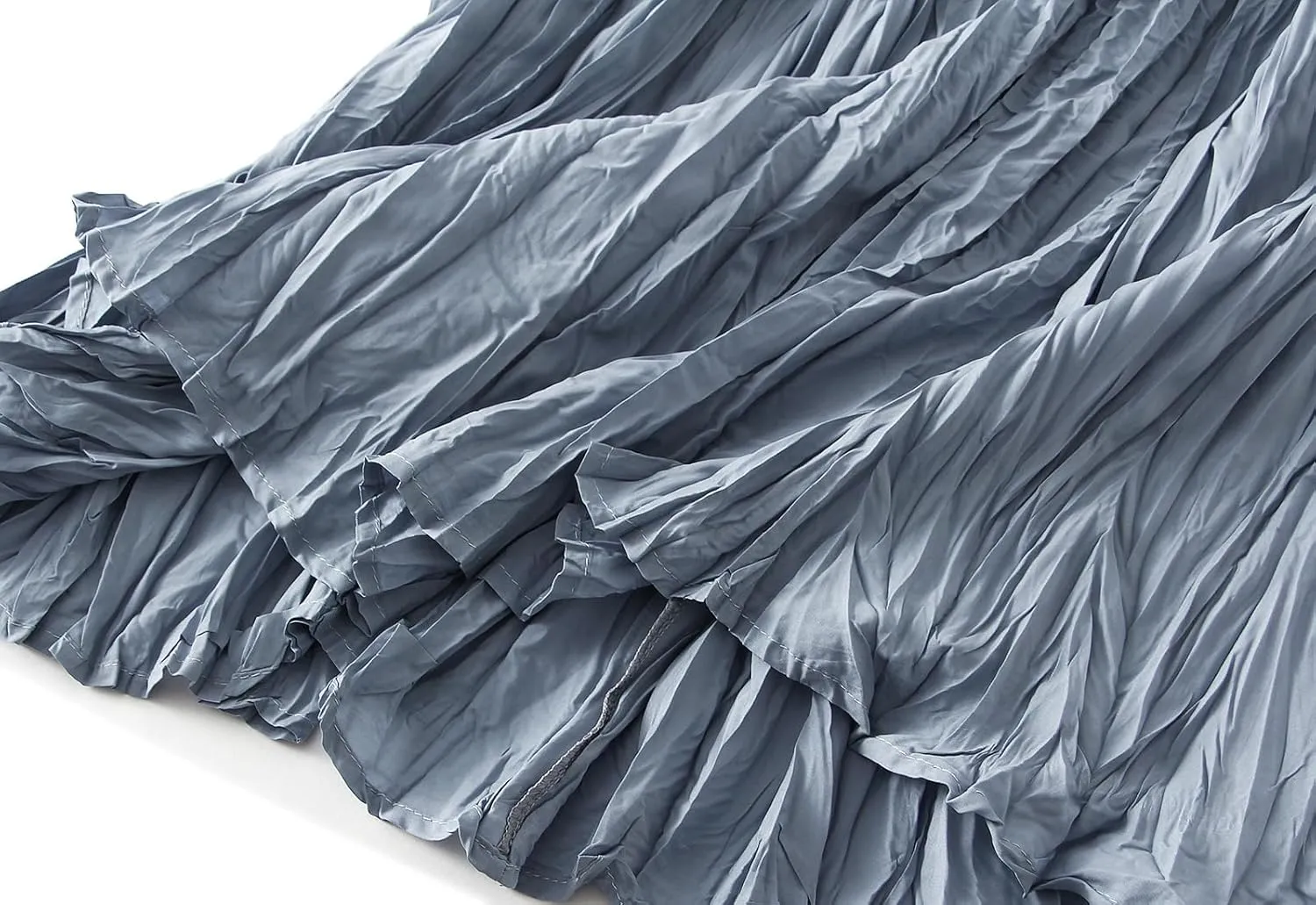 Wellwits Women's Ruched Pleated A Line Midi Skirt