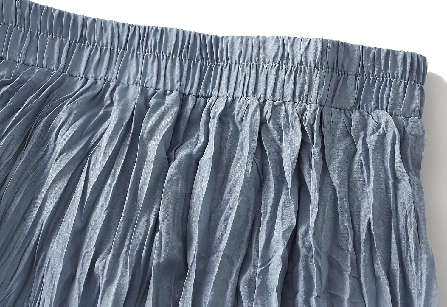 Wellwits Women's Ruched Pleated A Line Midi Skirt
