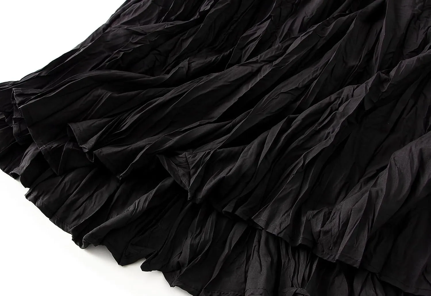 Wellwits Women's Ruched Pleated A Line Midi Skirt
