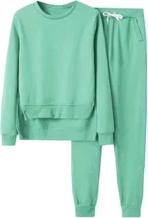 Women 2 Piece Outfits Long Sleeve V Neck Casual Dressy Sweatpants Hoodie Sweatshirt Jogger Sweatpants Outfits