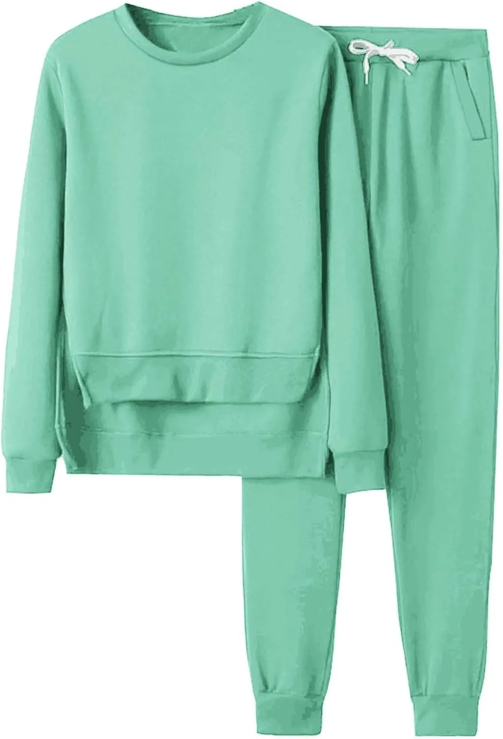 Women 2 Piece Outfits Long Sleeve V Neck Casual Dressy Sweatpants Hoodie Sweatshirt Jogger Sweatpants Outfits