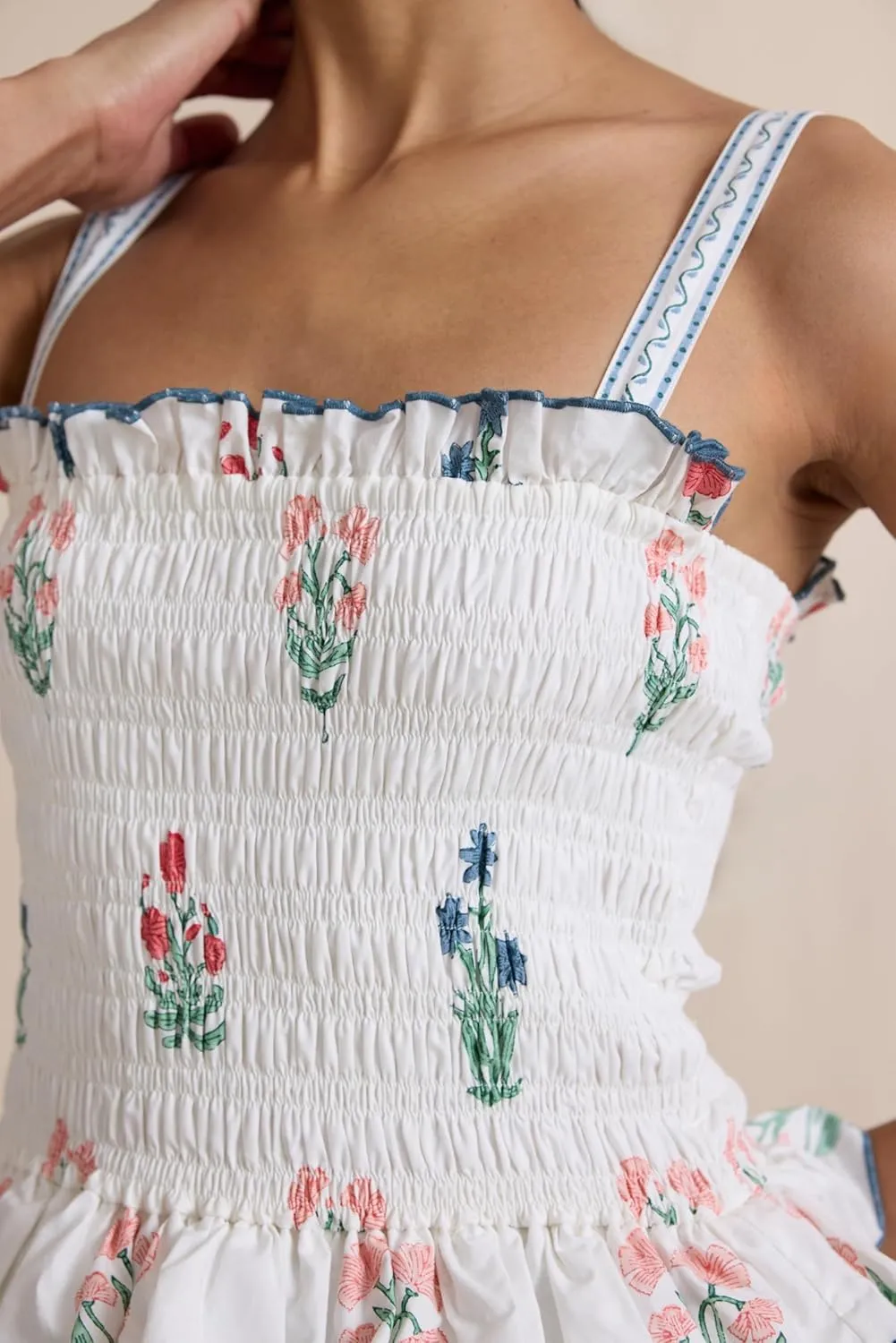 Women Floral Graphic Maxi Dress Square Neck Spaghetti Strap A-line Flowy Sundress Casual Long Beach Dress
