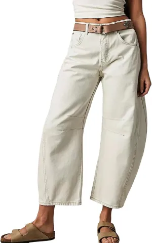Women Linen Summer Split Flowy Palazzo Pants Low Waist Ankle Length Slim Fit Palazzo Pants Business Work