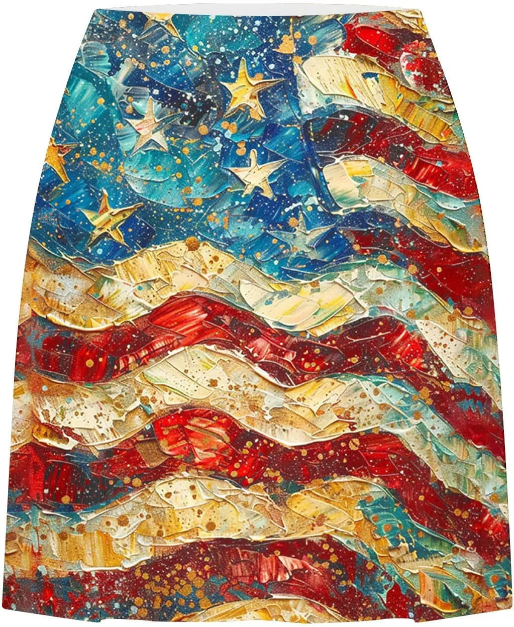 Womens 2 in 1 American Flag Pride Tennis Skirts High Waisted Ed White Blue Star Stripes Athletic Golf Workout Skirts