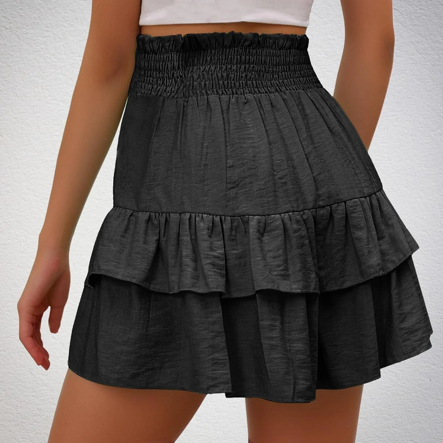 Womens Athletic Skort Elastic Waist Skorts High Waisted Skort Plus Size Summer Skort Casual Tennis Skort for 2024