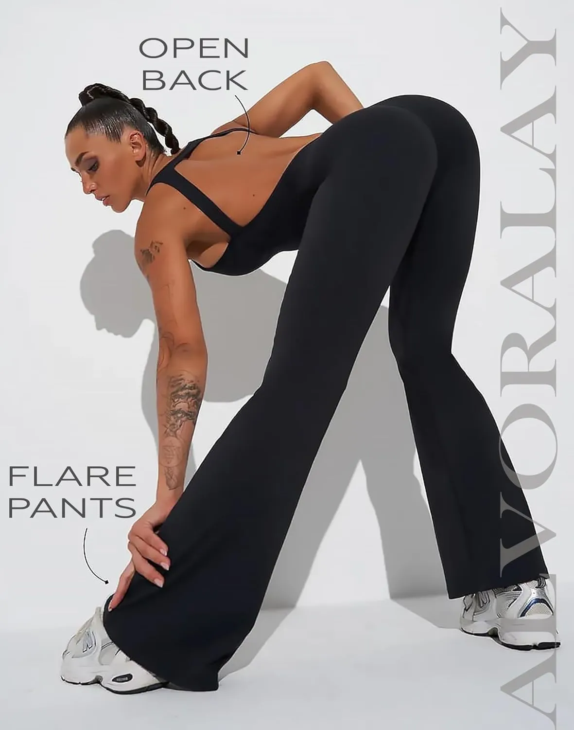 Women's Flare Jumpsuit with Tummy Control  Sleeveless, Backless, Soft Stretchy Fabric, Elegant One-Piece