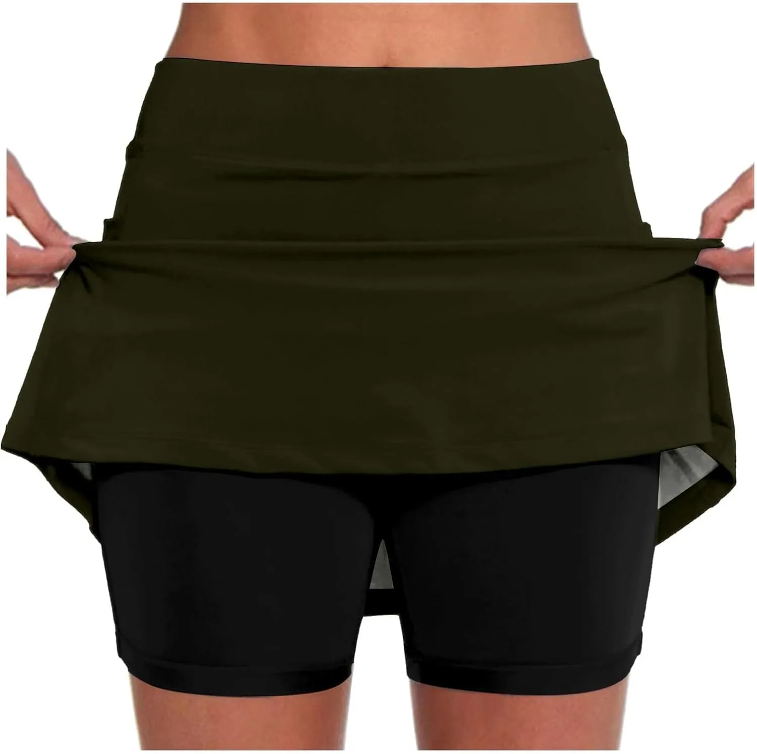 Women's Golf Skirts Skort High Waisted Stretchy Tennis Skirt Short Athletic Casual Tennis Skirt Workout Running