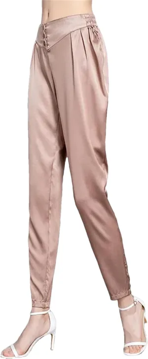 Womens Mulberry Silk Harem Pants Heavyweight Year-Round Casual Summer Loungewear