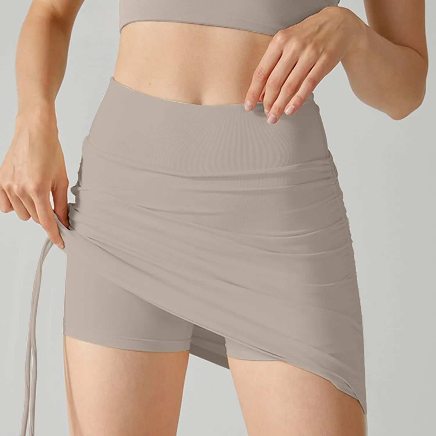 Womens Pencil Skirts Athletic High Waist Tie Knot Bodycon Tennis Skorts Casual Yoga Mini Work Skirts Fitness Clothes