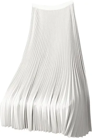 Women's Pleated Skirt Satin Metallic Shiny Flare Flowy Swing A-Line Skirt Summer Casual Solid High Waist Plus Size Midi Skirt
