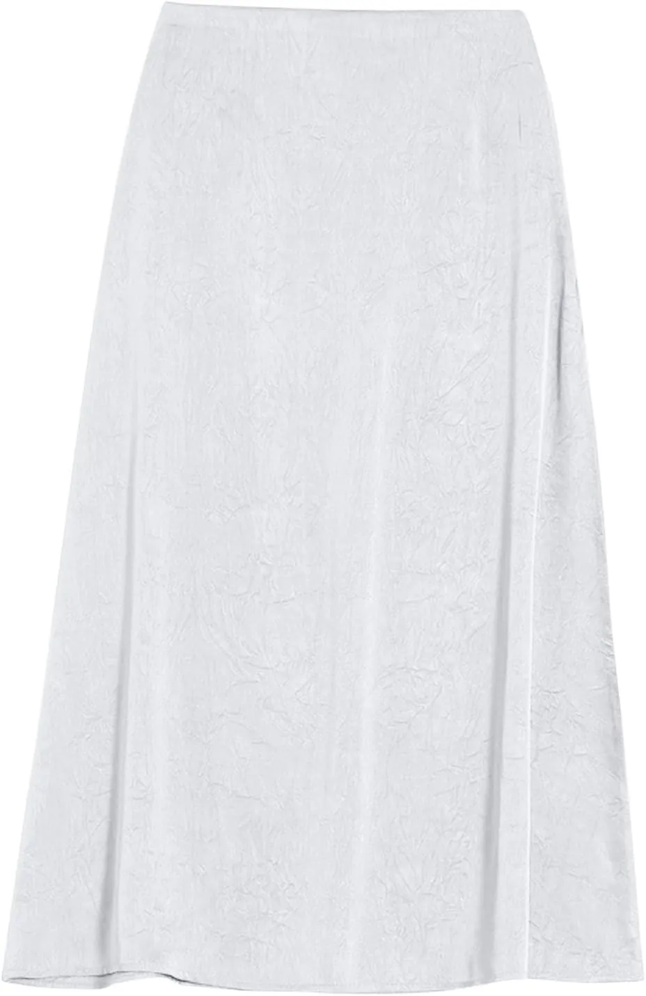 Womens Solid Ruched High Waist Knee Length Skirt Elegant Stretch Flare Work Skirts Trendy Business Dress