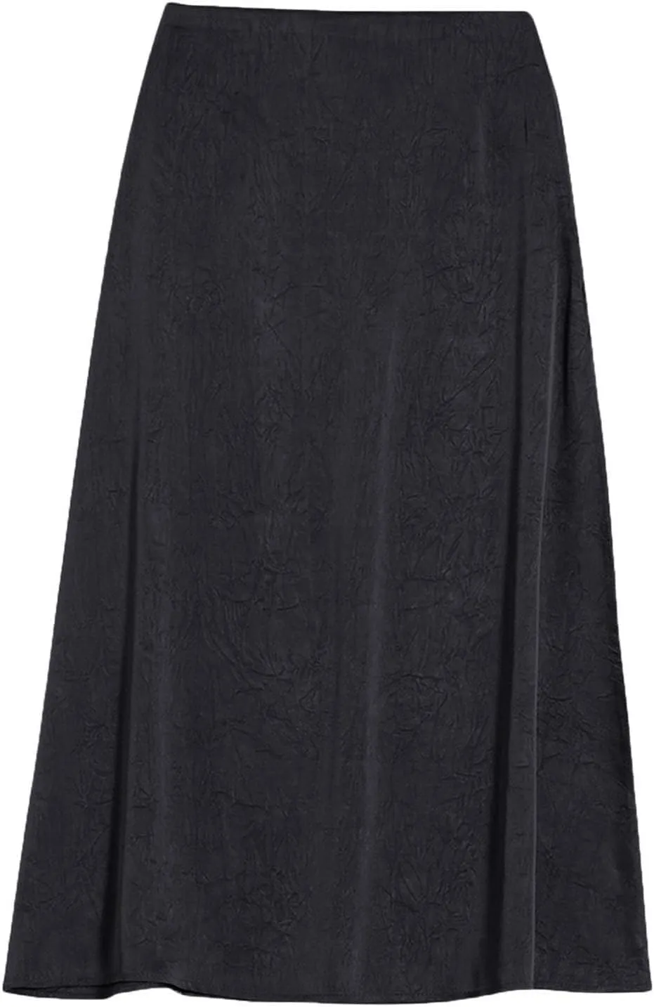 Womens Solid Ruched High Waist Knee Length Skirt Elegant Stretch Flare Work Skirts Trendy Business Dress