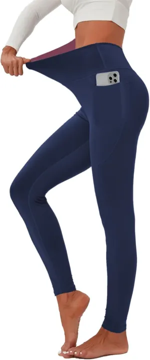 Womens Yoga Pants High Waisted Tummy Control Yoga Leggings Workout Leggings with Pockets Running Gym