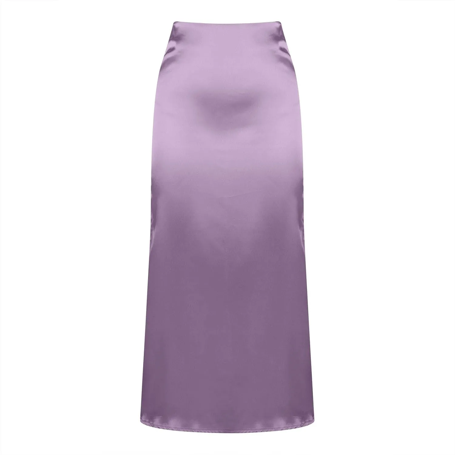 Xiaojmake Satin Skirts for Women Trendy High Waisted Waistband Flared Casual A Line Midi Skirt Zipper Elegant Work Skirts