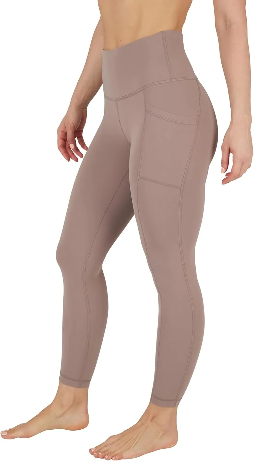 Yogalicious High Waist Ultra Soft 7/8 Ankle Length Leggings with Pockets for Women