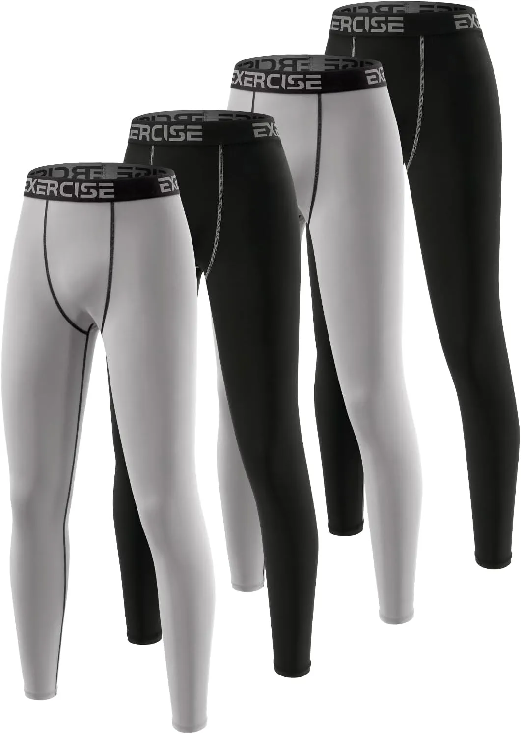 Youth Boys' Compression Leggings Pants Tights for Sports Boys Athletic Leggings Workout Base Layer Pants